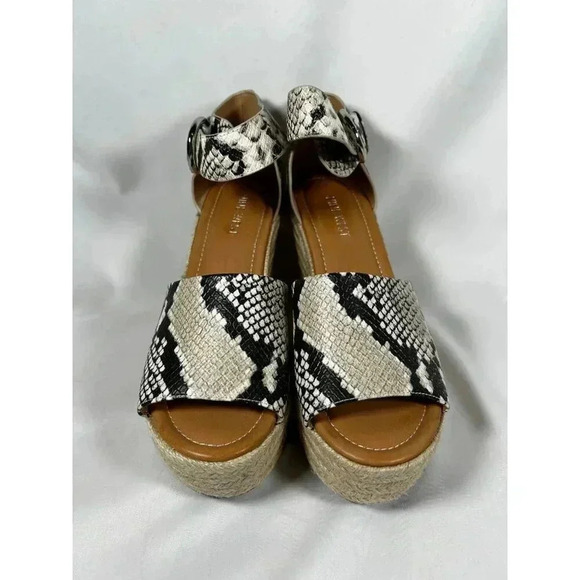 2/$30 Nine West Wnadell3 Size 7.5 Wedge Platform Sandal Animal Print - Picture 6 of 16